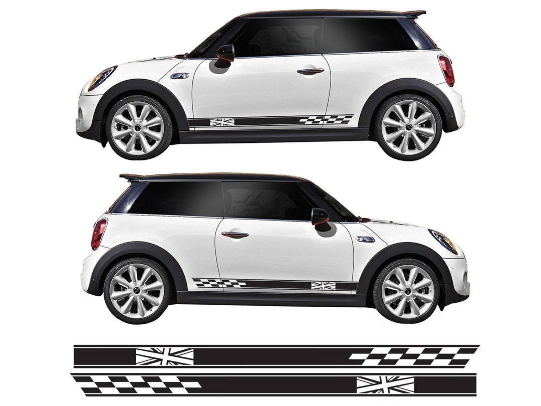 Chequered Flag Union Jack Side Stripe Vinyl Decal Sticker Graphics for ...