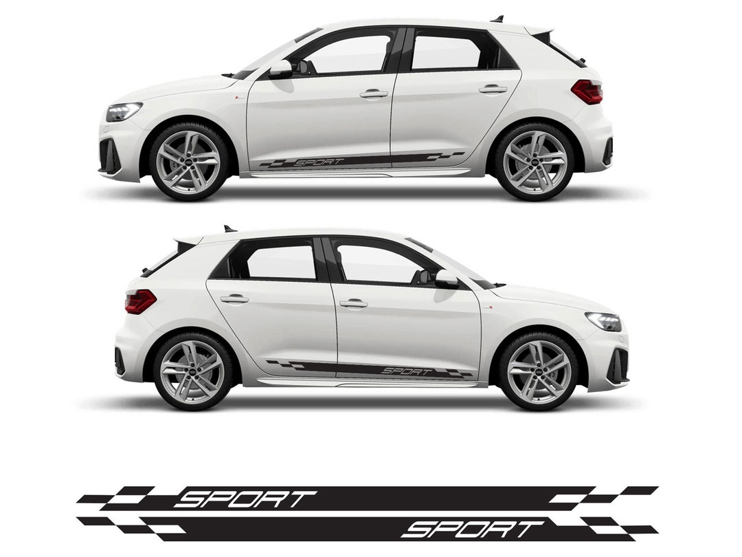 Sport Side Racing Stripe Decal Sticker Kit Air Release Vinyl Fits Audi ...