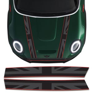 Bonnet Union Jack Stripes Kit Genau ab Werk Soem Fit Air Freigabe Vinyl für Mini F56 F55 F57 One Cooper S JCW LCI2