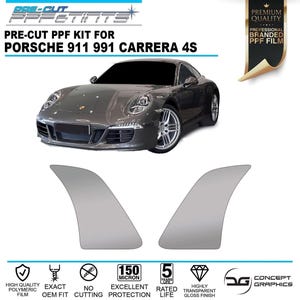 Rear Wheel Arch Stone Guard Pre-cut PPF Paint Protection Film Kit for Porsche 911 991 Carrera 4 OEM FIT