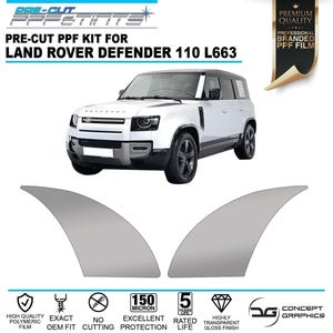 Rear Wheel Arches Stone Chip Guard Pre-cut PPF Paint Protection Film Kit for Land Rover Defender 110 L663
