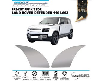 Rear Wheel Arches Stone Chip Guard Pre-cut PPF Paint Protection Film Kit for Land Rover Defender 110 L663