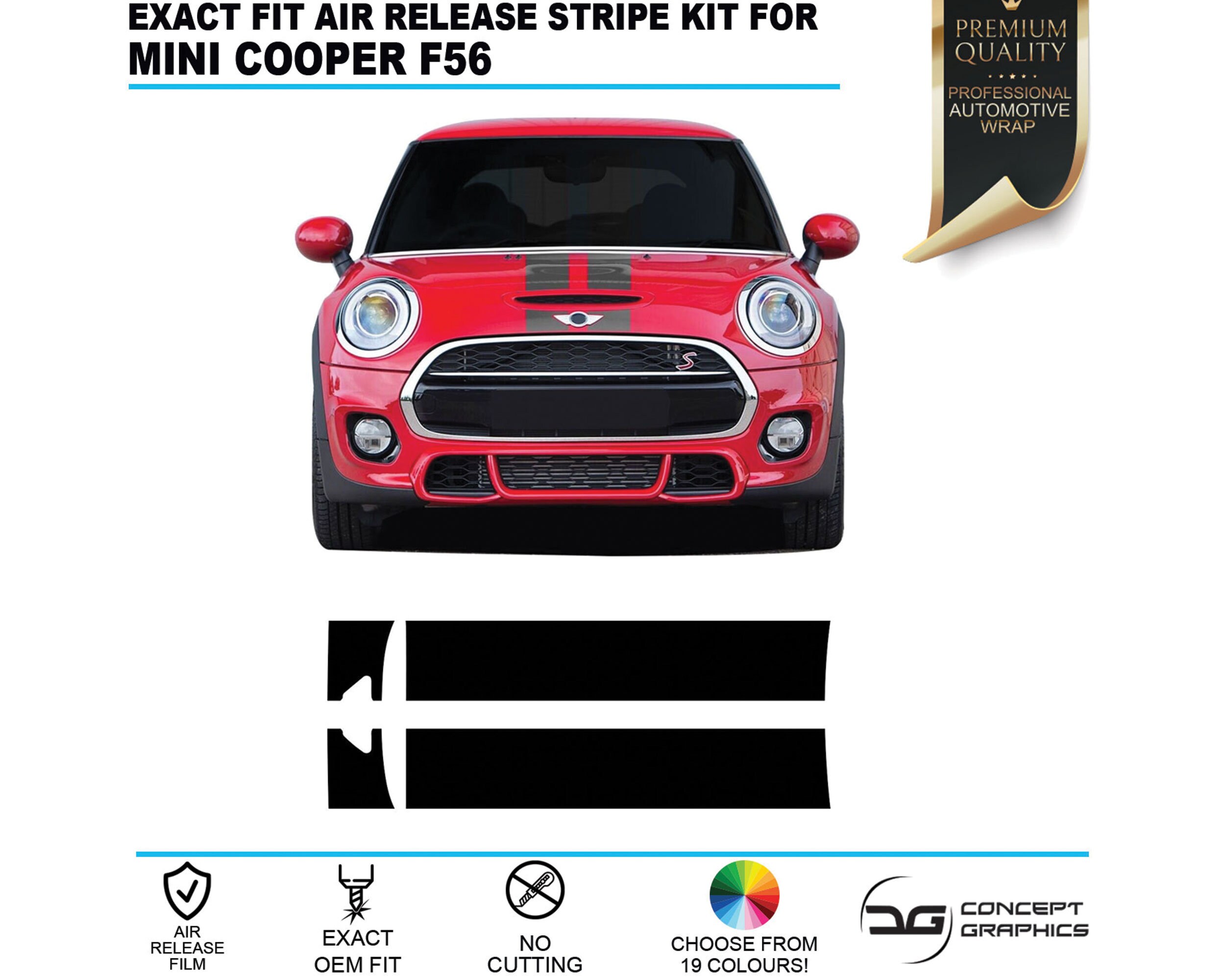 Mini John Cooper Works Roadster R59 Viper Stripe Decal and graphics st – My  Cars Look - Professional Vinyl Graphics and Stripes