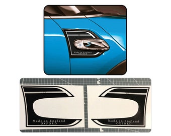 Adhesivos decorativos para el alerón lateral, fabricados en Oxford, compatibles con Mini Cooper One JCW F55 F56