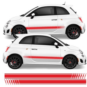 Adhesive bands Fiat 500 ABARTH 595 side strips stickers side logo hood