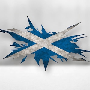 Scottish Scotland Rustic Splatter Car Window Bumper Laptop Vinyl Decal Sticker