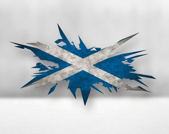 Scottish Scotland Rustic Splatter Car Window Bumper Laptop Vinyl Decal Sticker