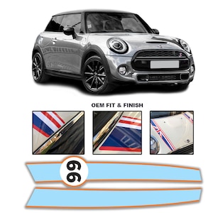 Racing Number Custom Bonnet Stripes For Mini Cooper F56 F55 Air Release Vinyl Exact OEM Fit