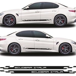 Scuderia Italia Side Stripes Vinyl Decal Stickers Graphics Fits Alfa Romeo Giulia