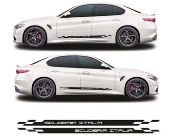 Scuderia Italia Side Stripes Vinyl Aufkleber Aufkleber Grafiken passend für Formen von Alfa Romeo Giulia