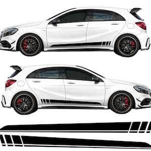 Edition 1 Amg Car Hood Decal Side Stripes Skirt Sticker For Mercedes Benz A  Class W177 V177 A35 A45 A45s W176 Amg Accessories - Car Stickers -  AliExpress