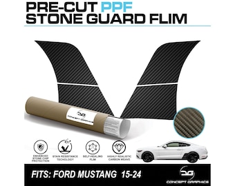 For Ford Mustang 15-24 Stone Guard PPF Carbon Effect Paint Protection Film