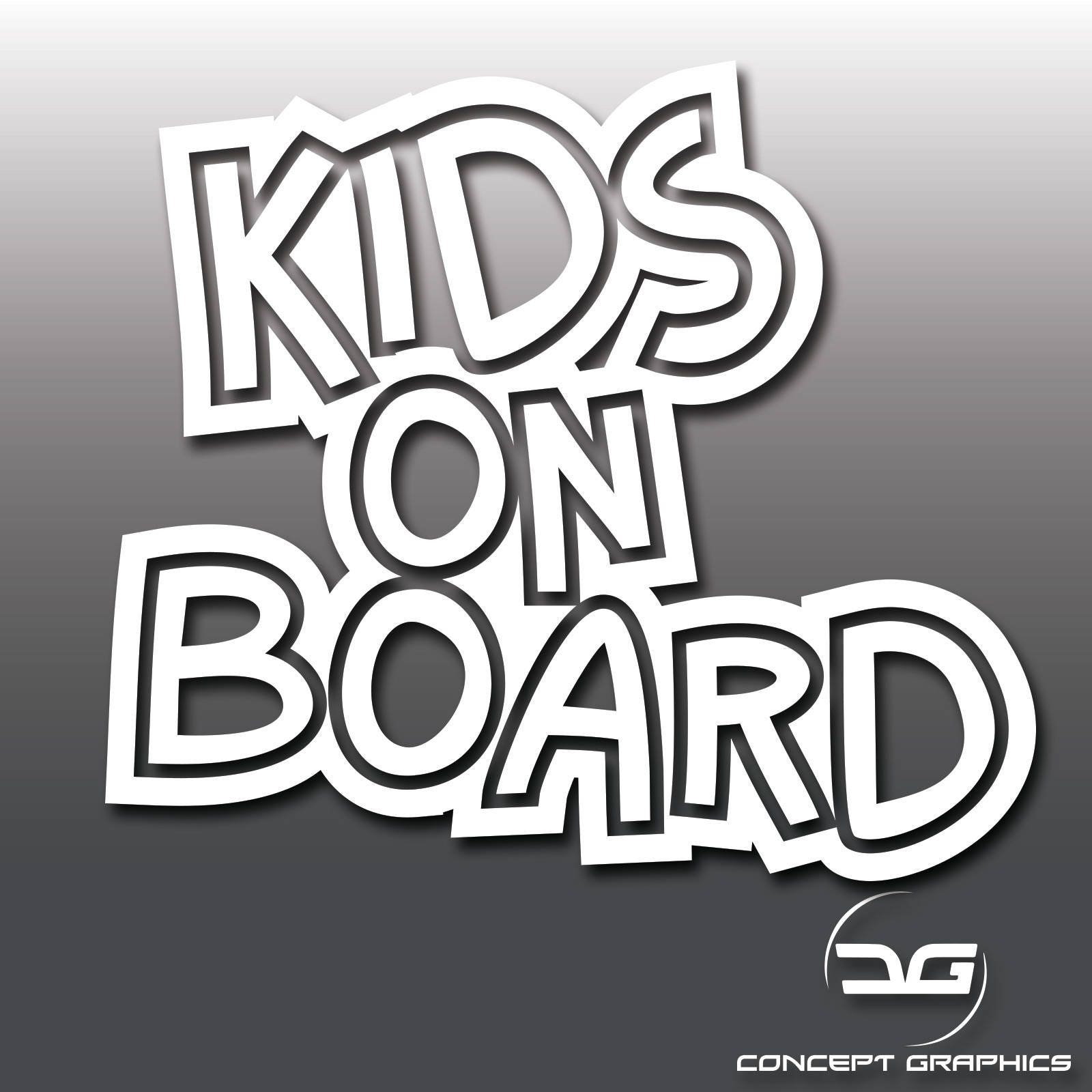 Kids On Board Funny Novelty Car Vinyl Decal Sticker Child On Etsy