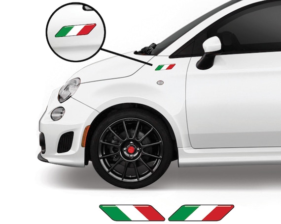 Porte-clés drapeau italien - Pour Fiat 500 / 500C / Alfa Romeo / Lamborgini  / Ferrari