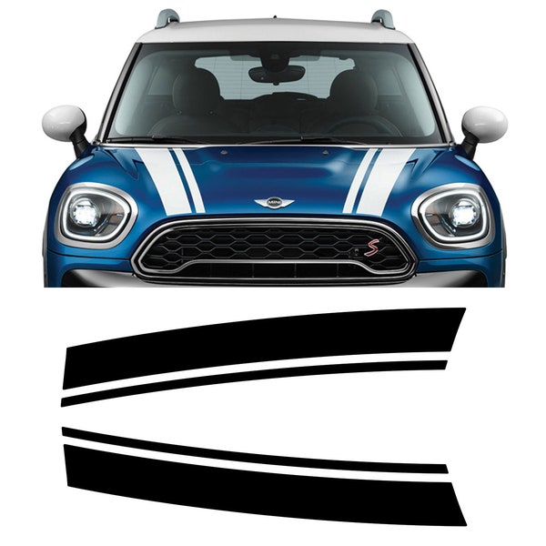 Exact Fit Bonnet Stripes Decal Kit Air Release Vinyl Fits Mini Countryman F60 Cooper S