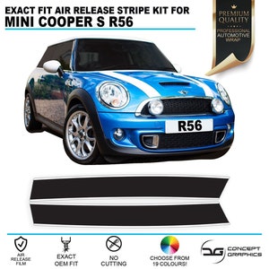 Two Colour Bonnet Pin Stipe Kit Exact Factory OEM Fit Air Release Vinyl for Mini Cooper S / JCW R56
