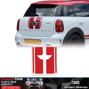 Kit de franjas para maletero trasero, ajuste OEM exacto de fábrica, vinilo de liberación de aire para Mini Countryman R60 Cooper S JCW ALL4