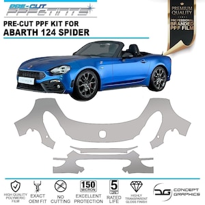 Frontstoßstange Steinschlagschutz PPF Lackschutzfilm-Kit Passend für Fitbit Abarth 124 Spider 2017 - 2023