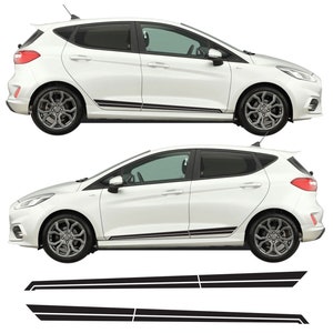 Twin Lines Lower Doors Side Stripes Decal Kit Air Release Vinyl Fits Ford Fiesta ST 5dr MK8