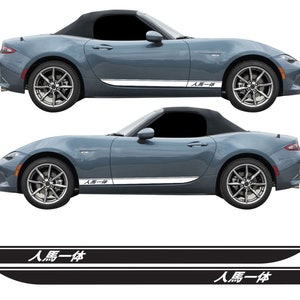 Grafica racing a strisce laterali per mazda mx5 nc jdm mk3 kit adesivo  adesivo in vinile