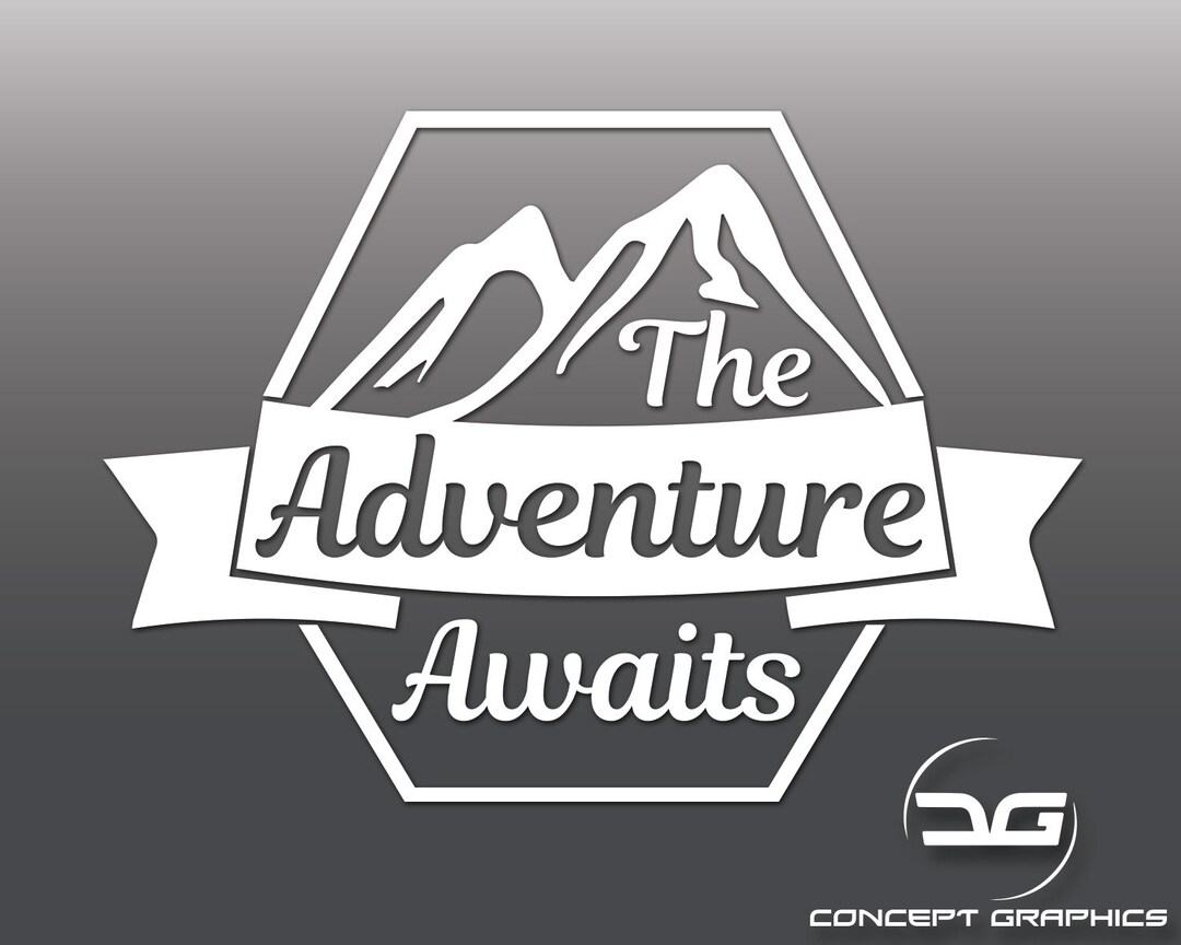 The Adventure Awaits Vinyl Decal Sticker, Laptop Sticker, Car Decal ...