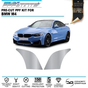 Hintere Radkästen Steinschlagschutz Vorgeschnittenes PPF-Lackschutzfilm-Kit für BMW M4 F32 F33 Soem-Fit