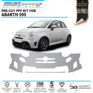 Front Bumper Pre-cut PPF Paint Protection Film Kit for Abarth 595 2012 - 2017