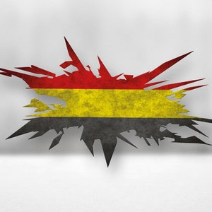 German Germany Rustic Flag Splatter Car Window Bumper Laptop Vinyl Decal Sticker