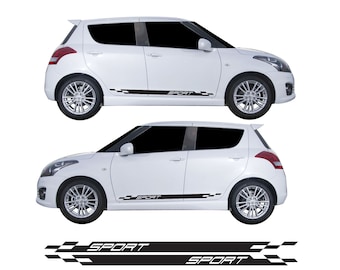 Kit de decalque de faixa lateral Sport Racing Vinil de liberação de ar compatível com Suzuki Swift Sport MK4