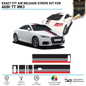 Sport Style Over The Top Stipe Kit Exact Factory Fit Air Release Vinyl for Audi TT MK3