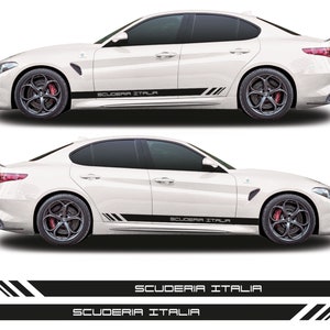 Scuderia Italia Lower Side Stripes Vinyl Decal Stickers Graphics Fits Alfa Romeo Giulia
