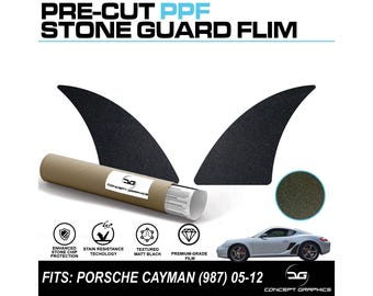 Film de protection de peinture noir mat texturé PPF pour Porsche Cayman 987 Stone Guard