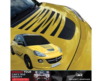 Bonnet Stripe Decal Sticker Kit Air Release Vinyl Fits Vauxhall Adam