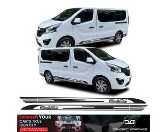 Fits Vauxhall Vivaro Black Edition Sport SWB Van Sides Premium Vinyl Stripes Decals Kit 14-19