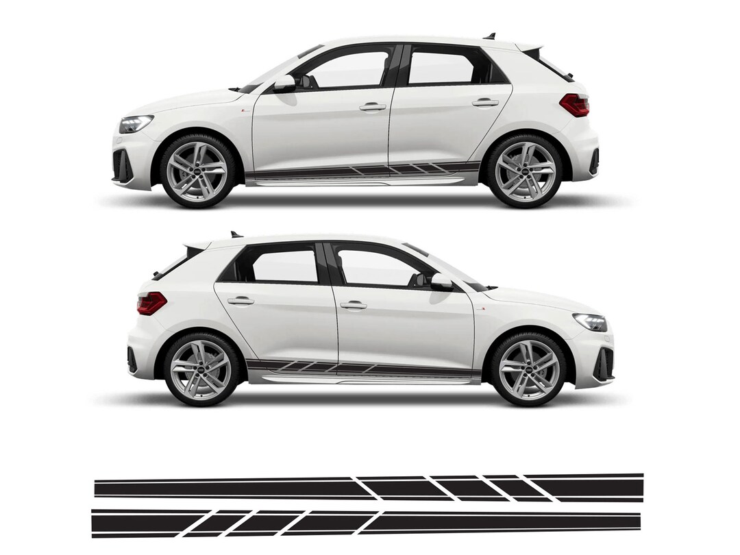 Front Slash Sticker Slash Style Side Racing Stripe Decal Sticker Kit Air Release Vinyl Fits ...
