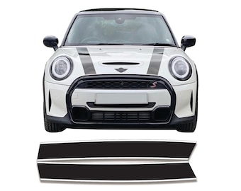 Two Colour Bonnet Stripes Kit Exact Factory OEM Fit Air Release Vinyl for Mini F56 F55 F57 One Cooper S JCW LCI2