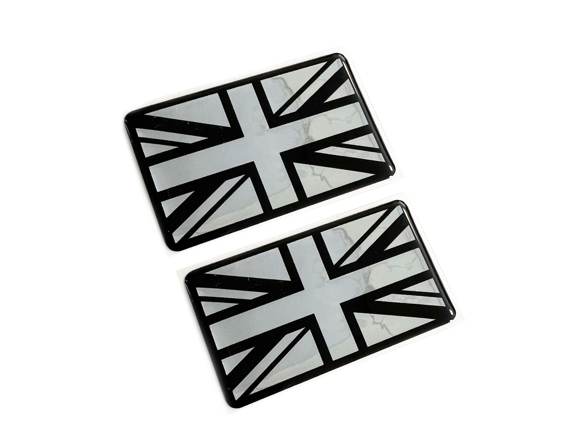 Britische Union Jack Flaggen-Aufkleber – 2er Set, Vinyl, 7,5x3,8 Cm, Wetterfest