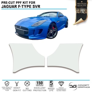 Kit de película protectora de pintura PPF precortada para guardabarros traseros contra piedras para Jaguar F-Type SVR (2016-2019)