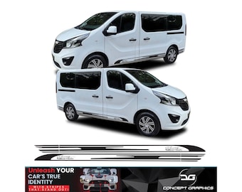 Fits Vauxhall Vivaro Racing Edition Sport SWB Van Sides Premium Vinyl Stripes Decals Kit 14-19