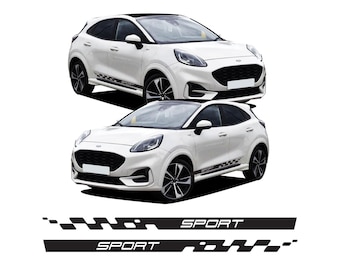 Check Sport Side Racing Side Stripes Decal Stickers Vinyl Kit Fits Ford Puma ST