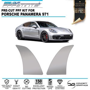 Rear Wheel Arches Stone Chip Guard Pre-cut PPF Paint Protection Film Kit for Porsche Panamera 971