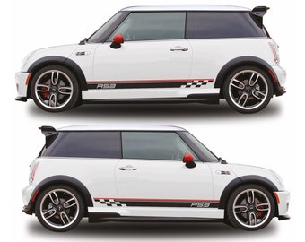 R53 ミニ クーパー S One Gen1 用 R53 チェッカーサイドストライプ