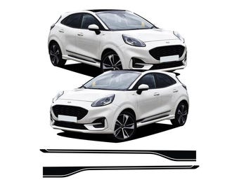 Lines Sport Side Racing Side Stripes Decal Stickers Vinyl Kit Fits Ford Puma ST