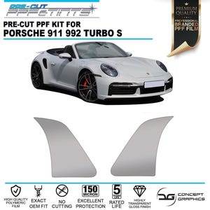 Rear Wheel Arches Stone Chip Guard Pre-cut PPF Paint Protection Film Kit for Porsche 911 992 Turbo S