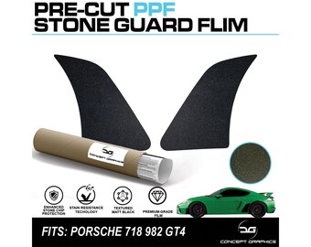 For Porsche Cayman 718 GT4 982 Stone Guard PPF Textured Matt Black Paint Protection Film