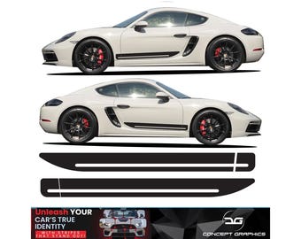ポルシェ718/ケイマン981用ステッカーセット マルティーニカー