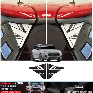 Union Jack Boot C-Säule Air Freigabe Vinyl Stick Inlay Aufkleber Streifen für Mini Cooper S JCW F56 2014-2024