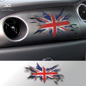 Union Jack Flag Dashboard Vinyl Decal Stickers Fits R53 Mini One Cooper S JCW