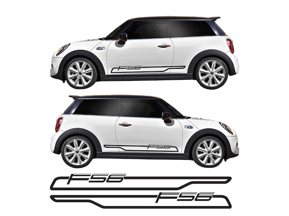 Black Grey White English Flag Color Trunk Decal for Mini Cooper