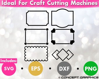 Boarders Bundle Pack Card Making Frames Svg Eps Dxf Png Clip Art Vector Graphic Cutting File for Cricut & Silhouette Cut File for Crafting